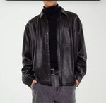 Men's Vegan Leather Shacket