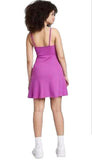 Purple Ribbed Knit Tank Dress