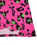 Neon Cheetah Patterned 2 Piece Shorts & T-Shirt Set