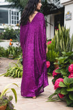 Fuchsia Sequin Caftan Kaftan Dress