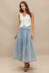 AMERICAN BLEND DENIM MIDI SKIRT