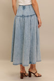 AMERICAN BLEND DENIM MIDI SKIRT