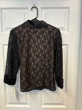 Vintage Lace Wrap Blouse