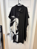 Abstract Face Patterned Shirt