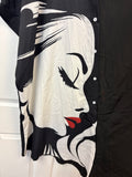 Abstract Face Patterned Shirt