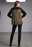 Metallic Gold Pleated Blouse
