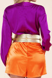 So Crazy In Love Purple and Orange Romper