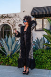 Penny Deluxe Charnelle Sequin Faux Fur Coat