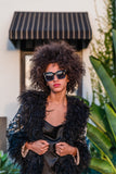 Penny Deluxe Charnelle Sequin Faux Fur Coat
