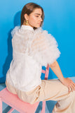 BEAUTIFUL OASIS IVORY WOVEN TOP