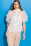 BEAUTIFUL OASIS IVORY WOVEN TOP