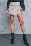 A STEP AHEAD FAUX LEATHER SKORT