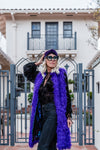 Genghis Aubergine Faux Fur Vest