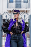 Genghis Aubergine Faux Fur Vest