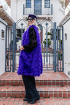 Genghis Aubergine Faux Fur Vest