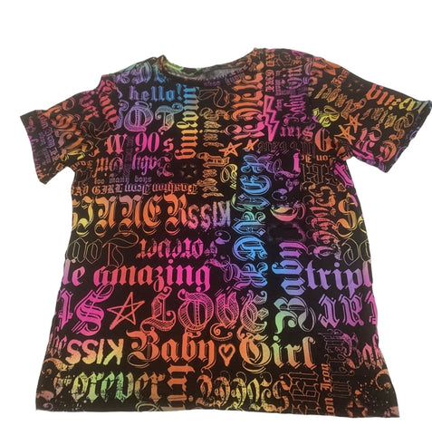 90's Patterned Graphic T-shirt