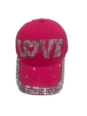 Hot Pink Rhinestone Hat