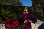 Julianne Dress in Black Cherry Sequin