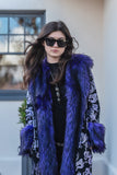 Penny Deluxe Nymeria Plum Faux Fur Coat