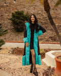 Penny Deluxe Toxique Embroidered Faux Fur Jacket