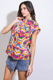 BEAUTIFUL BEGINNINGS WOVEN TOP