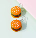 Hamburger Novelty Earrings