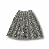 Preowned Snakeskin Patterned Pleated Skirt