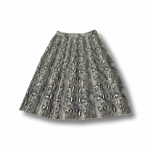 Preowned Snakeskin Patterned Pleated Skirt