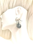 Gray Beaded Earrings