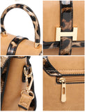 Cheetah Detail Convertible Crossbody Bag
