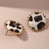 Cheetah Print Statement Earrings