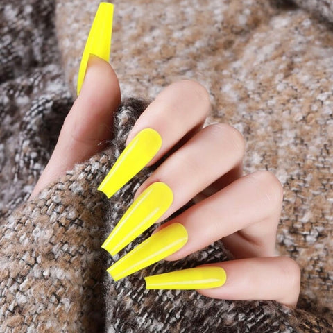 Neon Yellow Nail Set