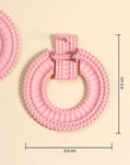 Pastel Pink Statement Earrings