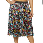 Multicolored Graffiti Graphic Skirt