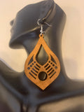 Laser Cut Wooden Earrings