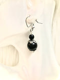 Black beaded earrings
