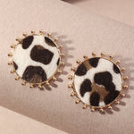 Cheetah Print Statement Earrings