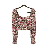 Floral Patterned Cropped Blouse