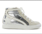 Metallic Silver High Top Sneakers