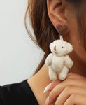 Teddy Bear Statement Earrings