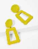 Yellow statement earrings