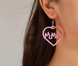 Cute Flaming Heart Earrings