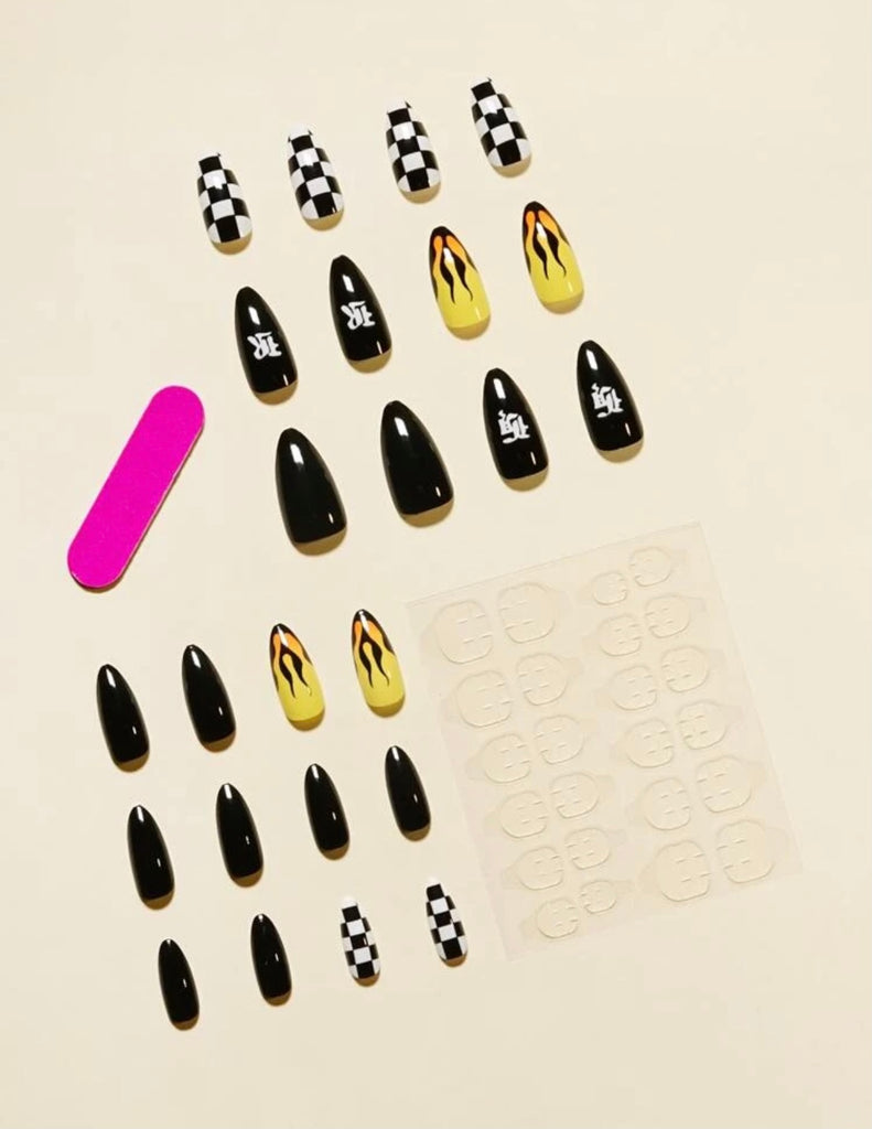 Fox Racing Nails | Fox racing nails, Racing nails, Neon nails