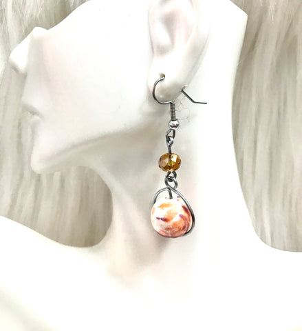 Marbled earrings