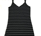 Ladies string top black and white