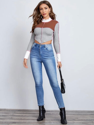 Patchwork Cropped Top