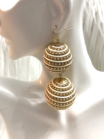 Studded beaded earrings