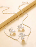 Butterfly crystal and Pearl set