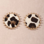 Cheetah Print Statement Earrings