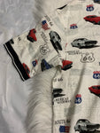 Vintage Car Patterned Polo Top